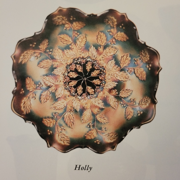 VTG Carnival Glass Ruffled Compote | Marigold | Fenton? - Picture 11 of 13